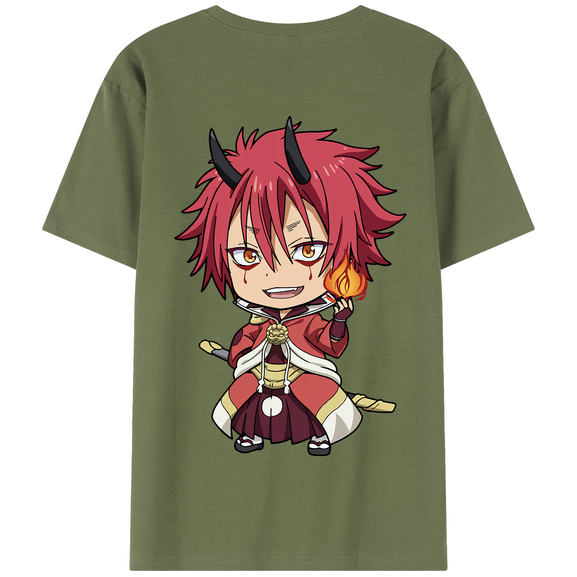 （画像用） 転スラ Regarding Reincarnated to Slime 綿100％半袖Tシャツ（背面プリント）